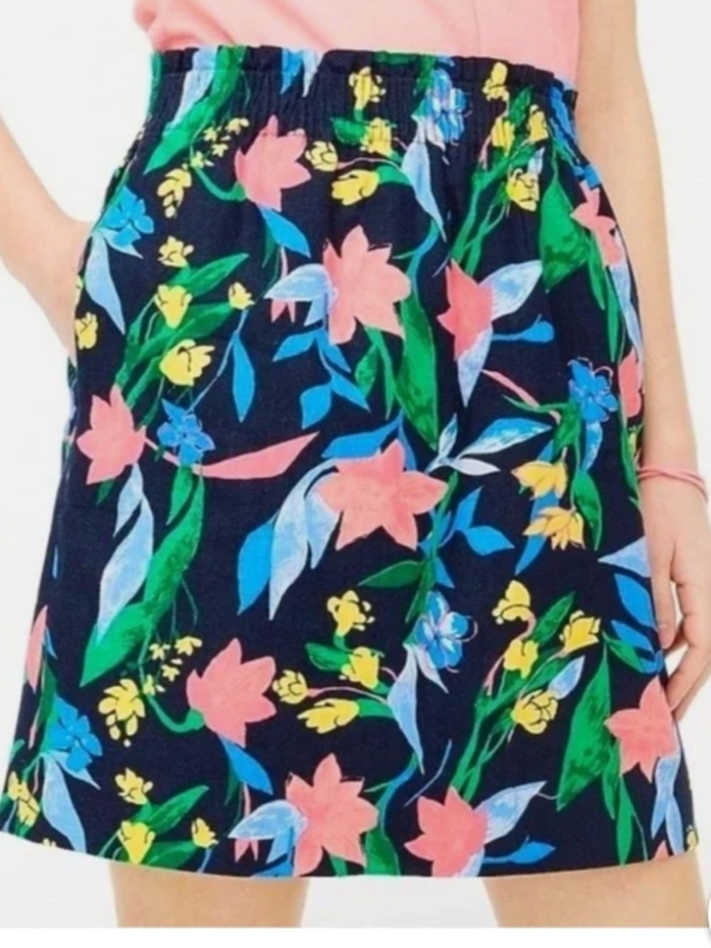 JCrew Paperbag Linen Skirt